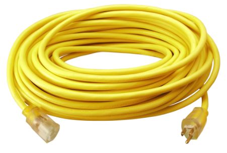 CORD EXTENSION 50' 12/3 125V YELLOW - Cords